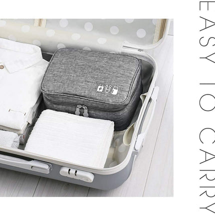 Electronics Organizer,  Electronic Accessories Bag Travel Cable Organizer Three-Layer for Ipad Mini, Kindle, Hard Drives, Cables, Chargers