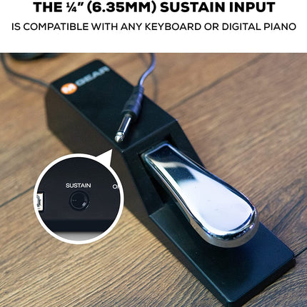 SP-2 - Universal Sustain Pedal with Piano Style Action for MIDI Keyboards, Digital Pianos & More
