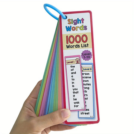 1000 Sight Words List English Educational Flash Cards Vocabulary Building High Frequency Words Teacher Teaching Aids Montessori