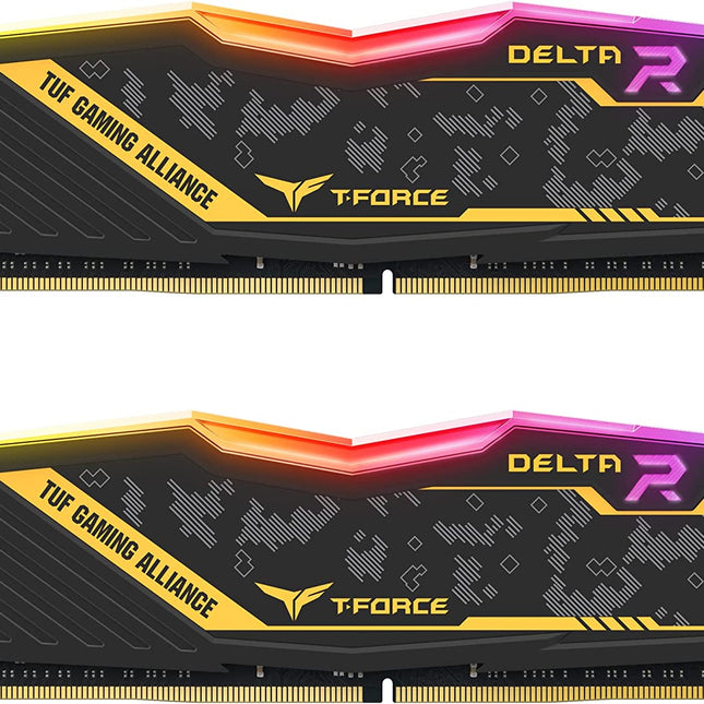 Team Group Tf9D416G3200Hc16Cdc01 Delta Tuf Gaming RGB RAM Memory 16GB (2X8GB) DDR4 U-DIMM 3200Mhz PC4-25600 CL16 Non-Ecc