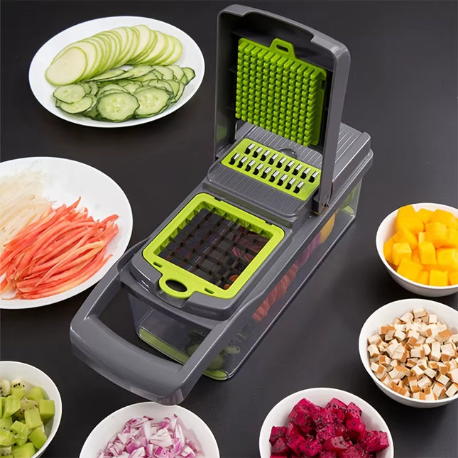 14 Pieces/Set Vegetable Chopper Multifunctional Vegetable Cutter Potato Shred Planer Kitchen Vegetable Convenient Cutting Tool