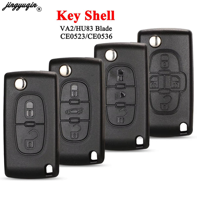 2/3 Buttons for Peugeot 207 307 308 407 607 807 for Citroen C2 C3 C4 C5 C6 Auto Remote Key Case Va2/Hu83 CE0523 CE0536