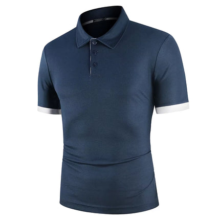 Men Polo Men Shirt Short Sleeve Polo Shirt Contrast Color Polo New Clothing Summer Streetwear Casual Fashion Men Tops
