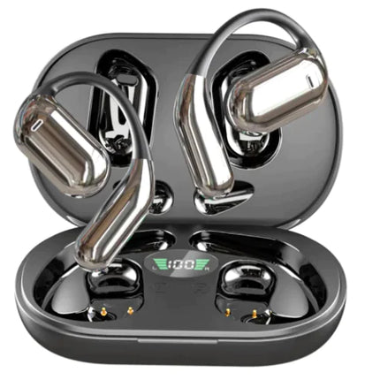 Ear-Mounted Bluetooth Headset with LED Display (One Set)