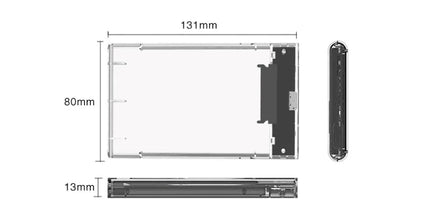 Transparent External Hard Drive Enclosure for Laptops