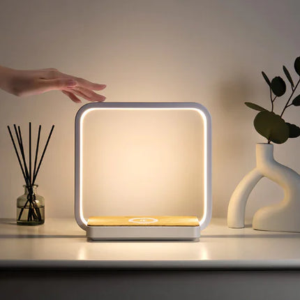Smart Sensor Bedside Lamp with Wireless Charging