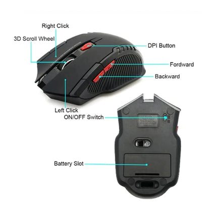 Wireless Battery Mouse for Business and Gaming Laptops