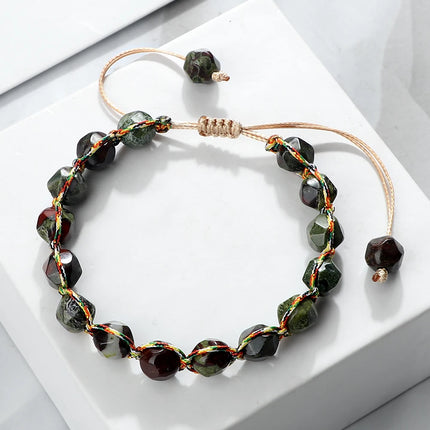 Handmade Bohemian Women Bracelets 8Mm Cut Surface Natural Tiger Eye Stone Jasper Amethyst Beads Bracelets Men Yoga Jewelry Gifts