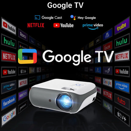 4K Google TV Projector with Wifi and Bluetooth,Google Officially Licensed,Dolby Audio