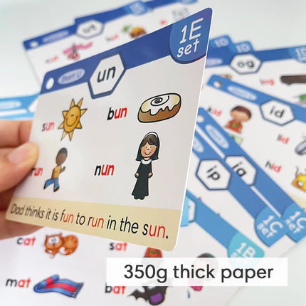 Kids Phonics Learning Cads Educational Toys ESL Teaching Materials English Words Phonic Training Vocabulary Building Montessori
