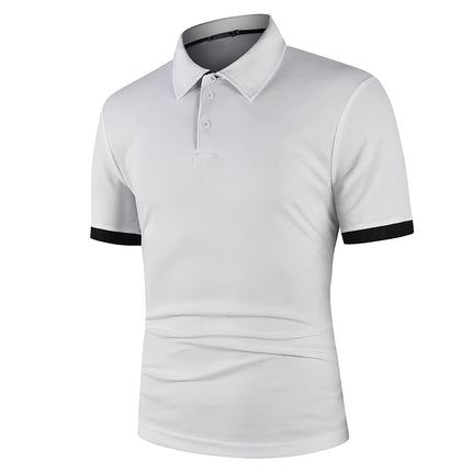Men Polo Men Shirt Short Sleeve Polo Shirt Contrast Color Polo New Clothing Summer Streetwear Casual Fashion Men Tops