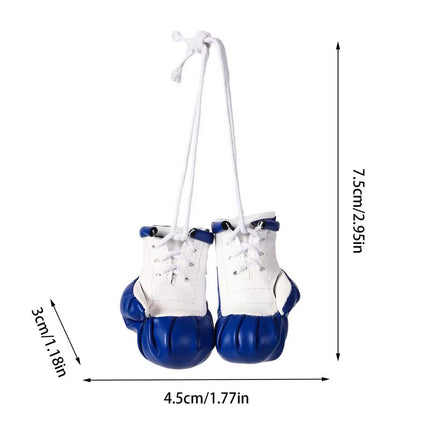 Car Boxing Gloves Pendant Mini PU Leather Boxing Gloves Keychain Decorative Multifunctional Car Interior Decor Accessories Bag