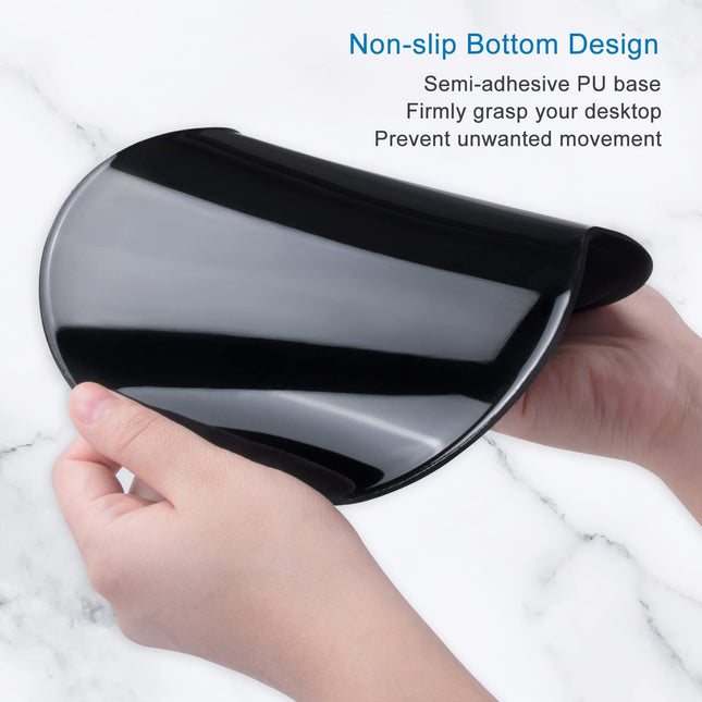 Ergonomic Mouse Pad with Gel Wrist Support Wrist Rest Smooth Surface Non-Slip PU Base Comfortable Office Supplies Pain Relief, 9.5 X 8 Inches, Abstract Art
