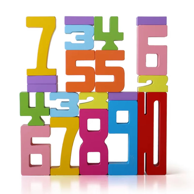 Wooden Educational Digital Blocks, Creative Puzzles, Stacking Toys, Fun Brain-Burning, Early Education Topics, Montessori Style