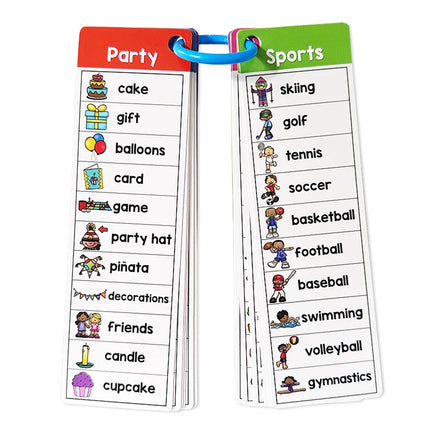 English Writing Words Lists Cards ESL Teaching Materials Sight Words Vocabulary Building Autism Learning Toys Montessori