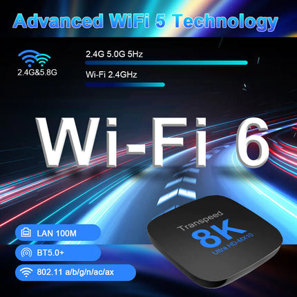 MX10 Android 13 TV Box with 8K and Dual-Band WiFi
